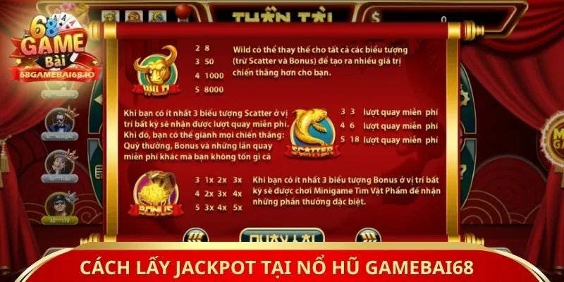 Cách lấy Jackpot tại nổ hũ Gamebai68